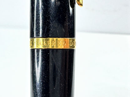 Vintage Alfred Dunhill black lacquer gold plated retractable ballpoint pen SS477
