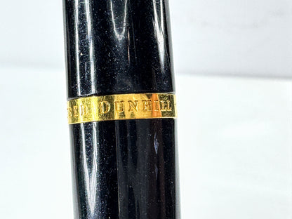 Vintage Alfred Dunhill black lacquer gold plated retractable ballpoint pen SS477