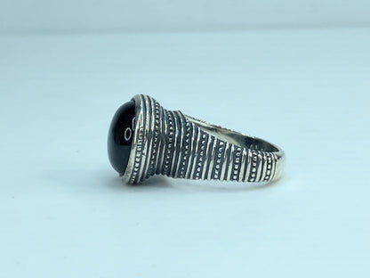 James Avery 925 Sterling Silver Retired Black Onyx African Beaded Ring JR612