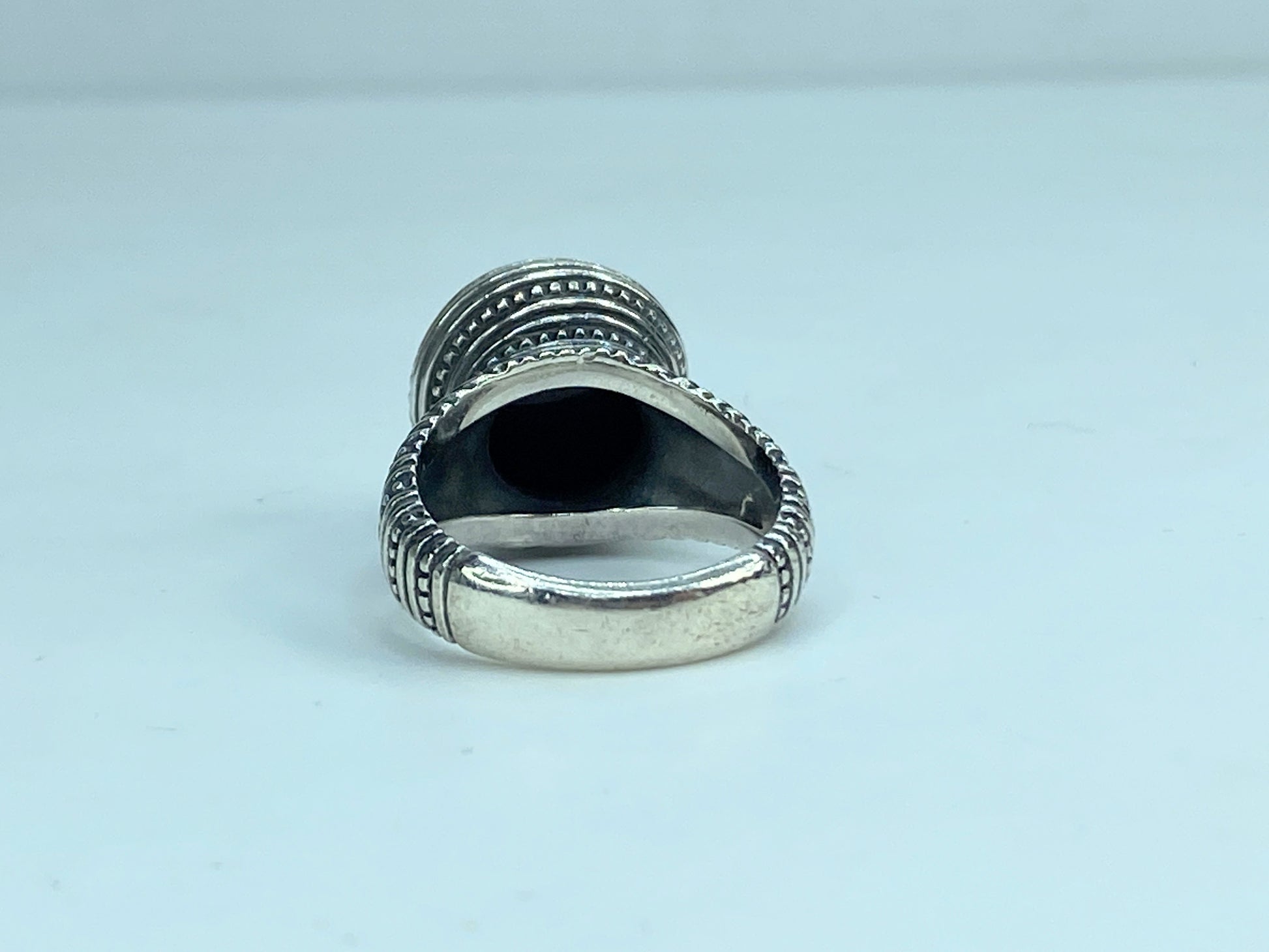 James Avery 925 Sterling Silver Retired Black Onyx African Beaded Ring JR612
