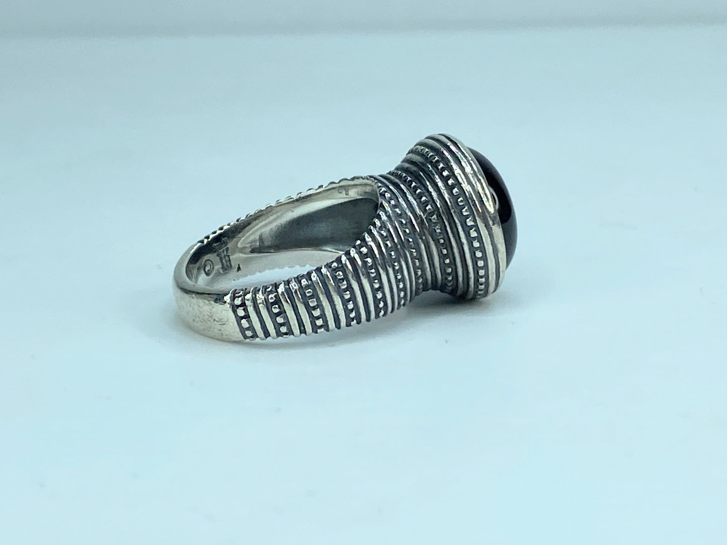 James Avery 925 Sterling Silver Retired Black Onyx African Beaded Ring JR612