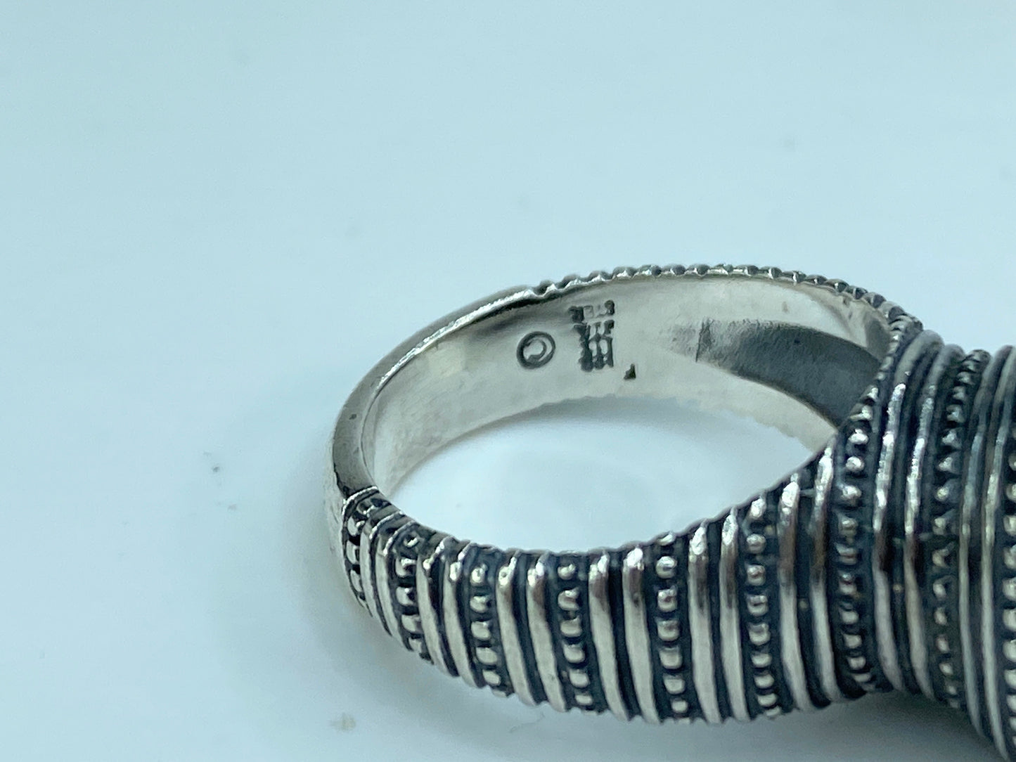 James Avery 925 Sterling Silver Retired Black Onyx African Beaded Ring JR612