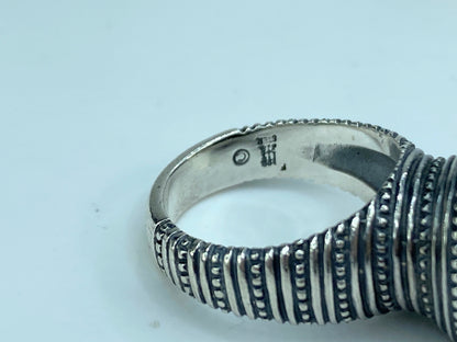 James Avery 925 Sterling Silver Retired Black Onyx African Beaded Ring JR612