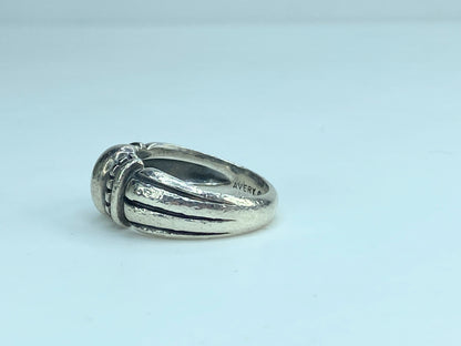 James Avery Thatch Sterling Silver Ring, Retired, with box size 7 JR613