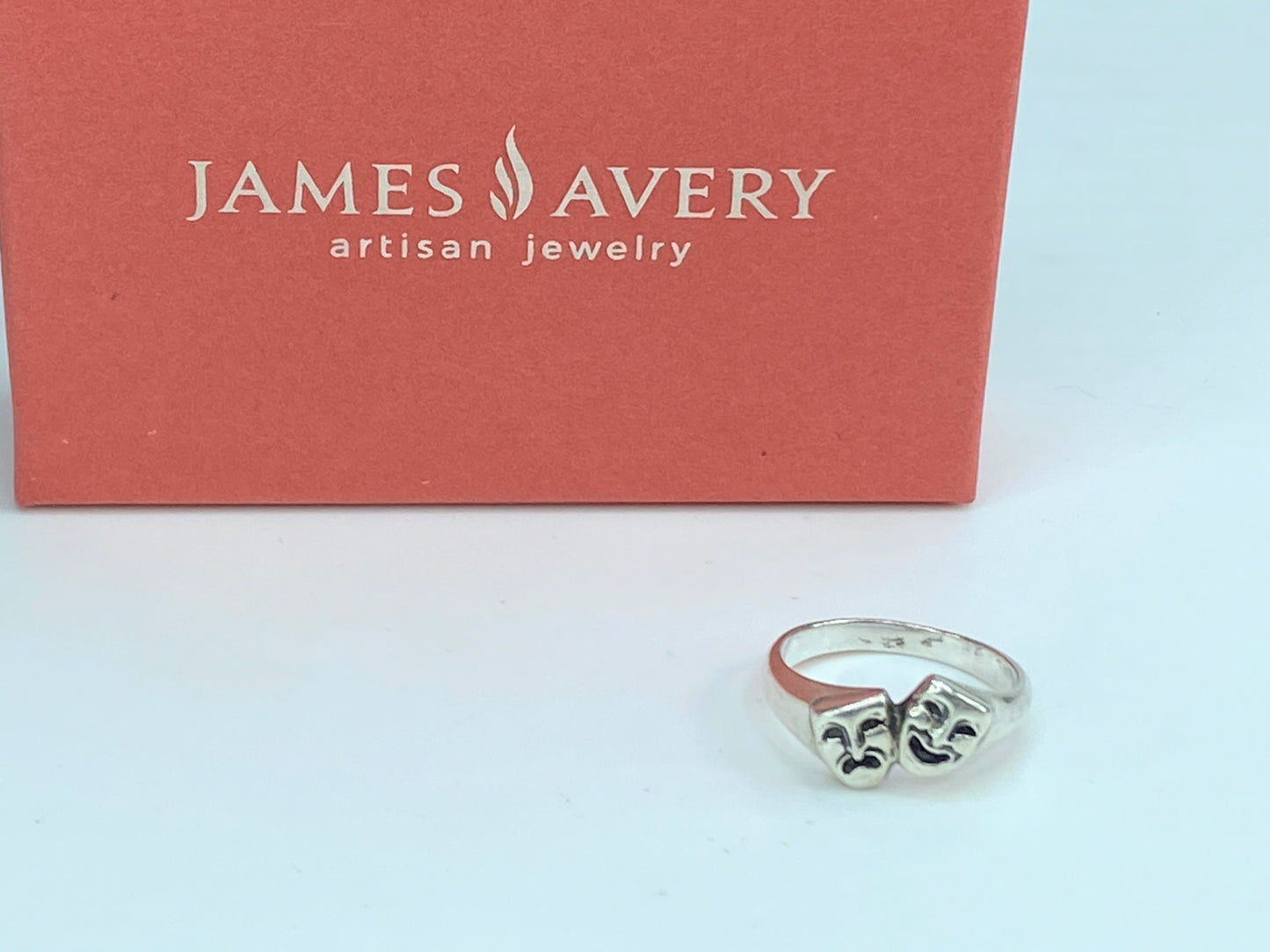 RARE James Avery Sterling Silver Comedy and Tragedy Ring size 8.75 4.6g JR614