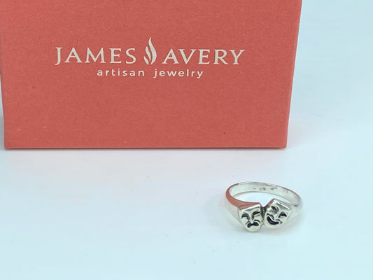 RARE James Avery Sterling Silver Comedy and Tragedy Ring size 8.75 4.6g JR614