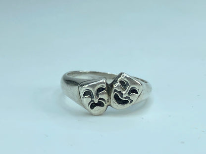RARE James Avery Sterling Silver Comedy and Tragedy Ring size 8.75 4.6g JR614