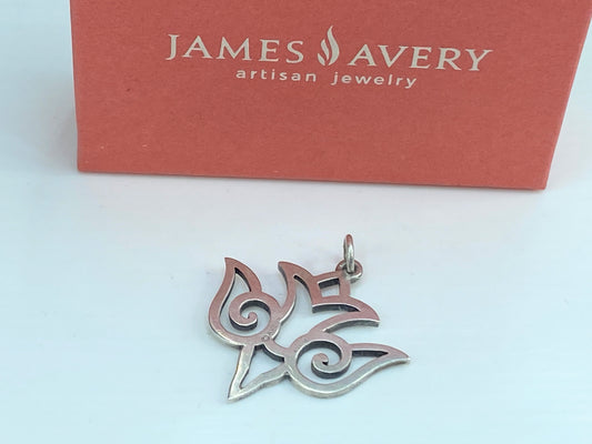 Retired James Avery Descending Dover Open Scroll charm sterling silver 925 JR615