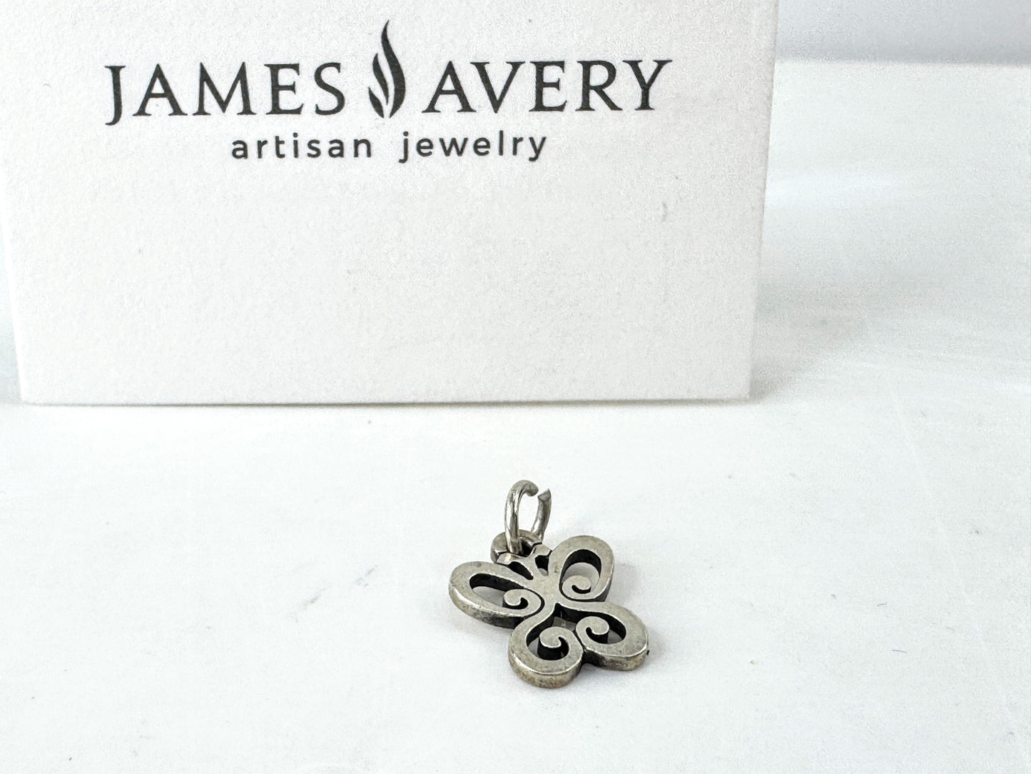 Vintage James Avery sterling silver open butterfly charm pendant JR1925