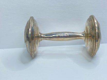 Vintage Lunt Sterling Silver Baby Rattle 1979 Teddy Bear Design SS126
