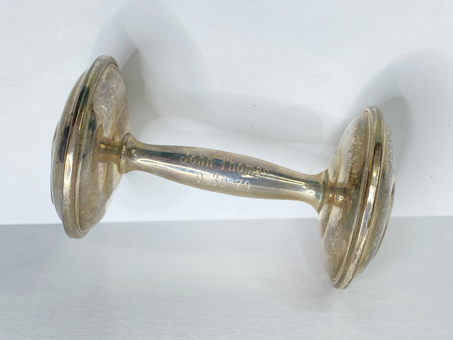 Vintage Lunt Sterling Silver Baby Rattle 1979 Teddy Bear Design SS126