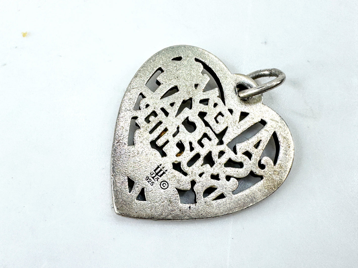 Vintage James Avery sterling very special daughter heart charm pendant JR1927