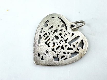 Vintage James Avery sterling very special daughter heart charm pendant JR1927