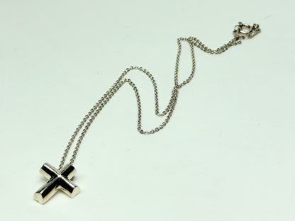 Tiffany & Co. Paloma Picasso Silver Tenderness Heart Cross Necklace JR1163