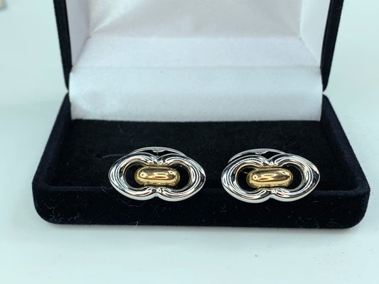 Dunhill Silver Gold Silver Cufflinks Chain Men's Accessory Suit GS279