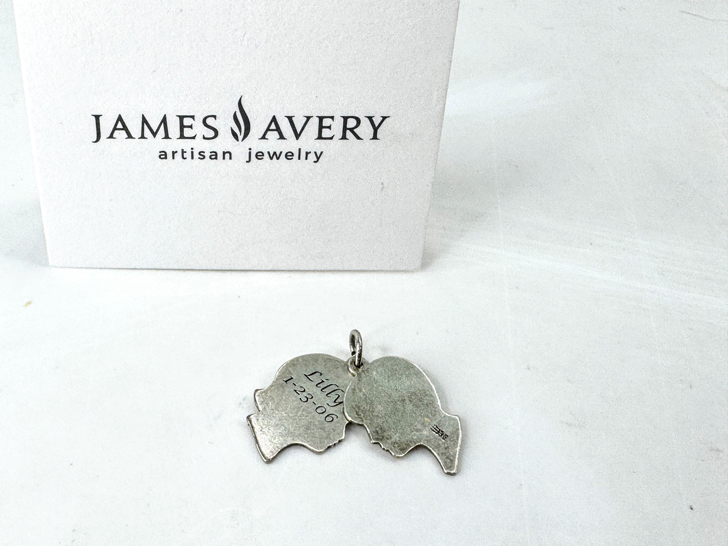 Vintage James Avery Sterling Silver Boy & Girl Couple Charm Pendant JR1928