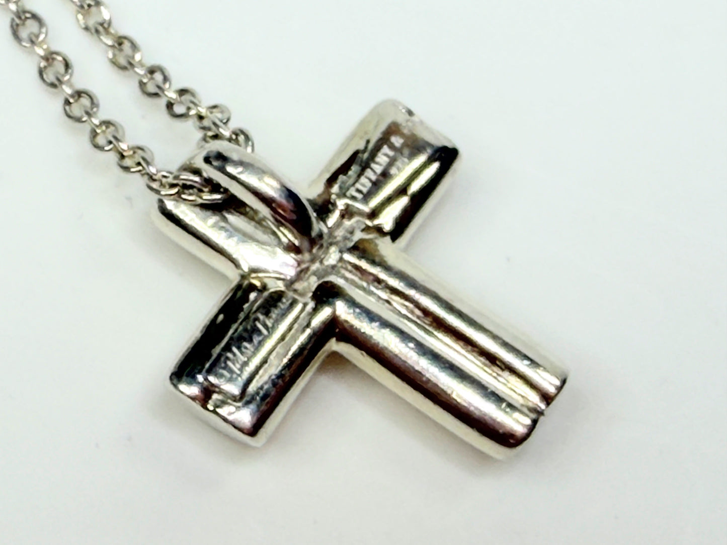 Tiffany & Co. Paloma Picasso Silver Tenderness Heart Cross Necklace JR1163