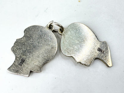 Vintage James Avery Sterling Silver Boy & Girl Couple Charm Pendant JR1928