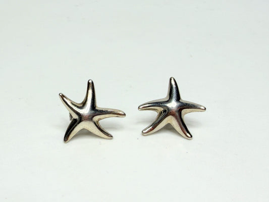 Tiffany & Co. Elsa Peretti Starfish Sterling Silver Stud Earrings JR1165