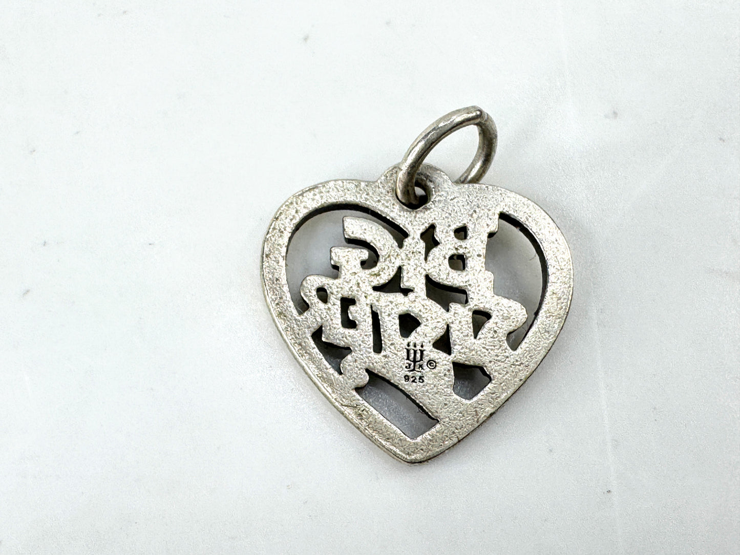Vintage James Avery big sister heart sterling silver charm pendant JR1929