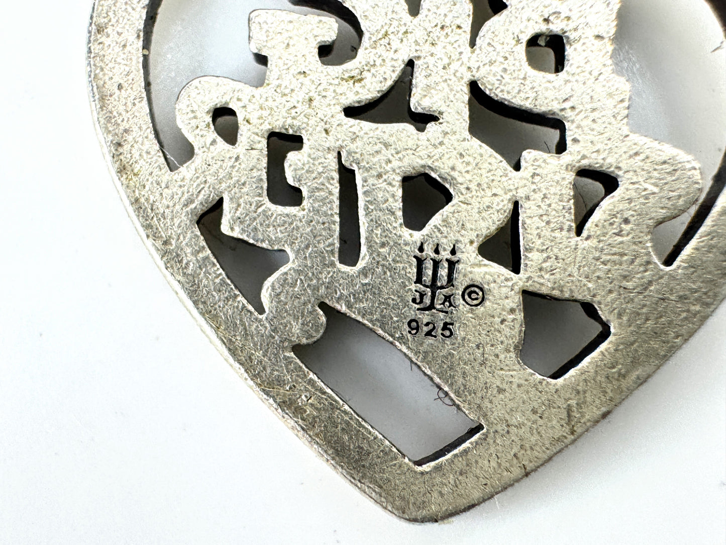 Vintage James Avery big sister heart sterling silver charm pendant JR1929