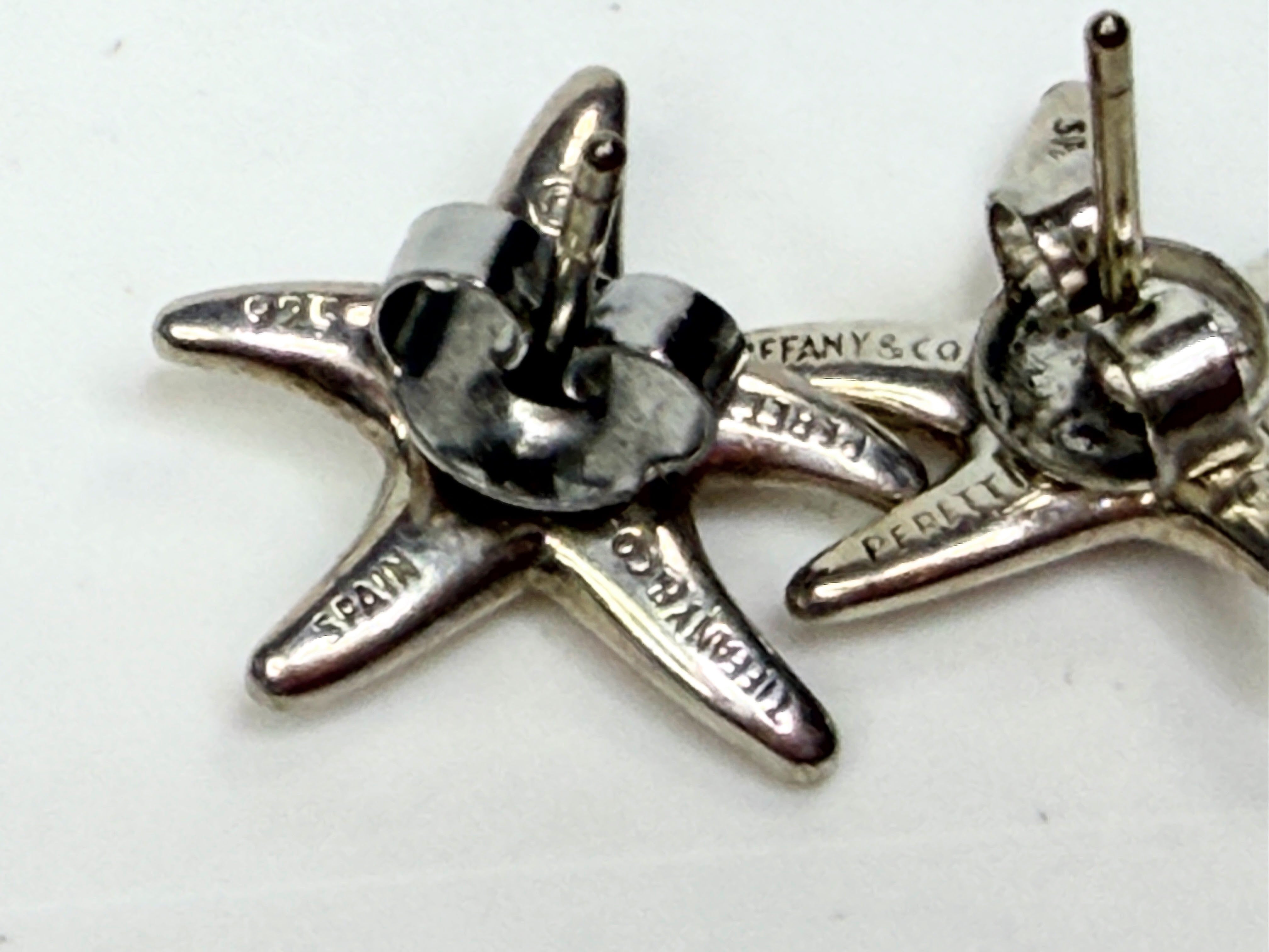 Tiffany & Co. Elsa Peretti Starfish Sterling Silver Stud Earrings