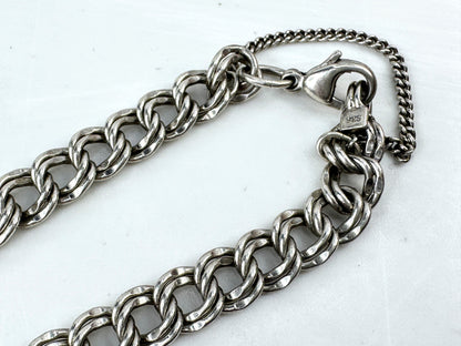 Vintage James Avery double link sterling silver charm bracelet JR1930