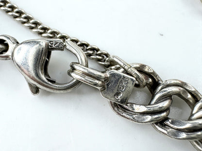 Vintage James Avery double link sterling silver charm bracelet JR1930
