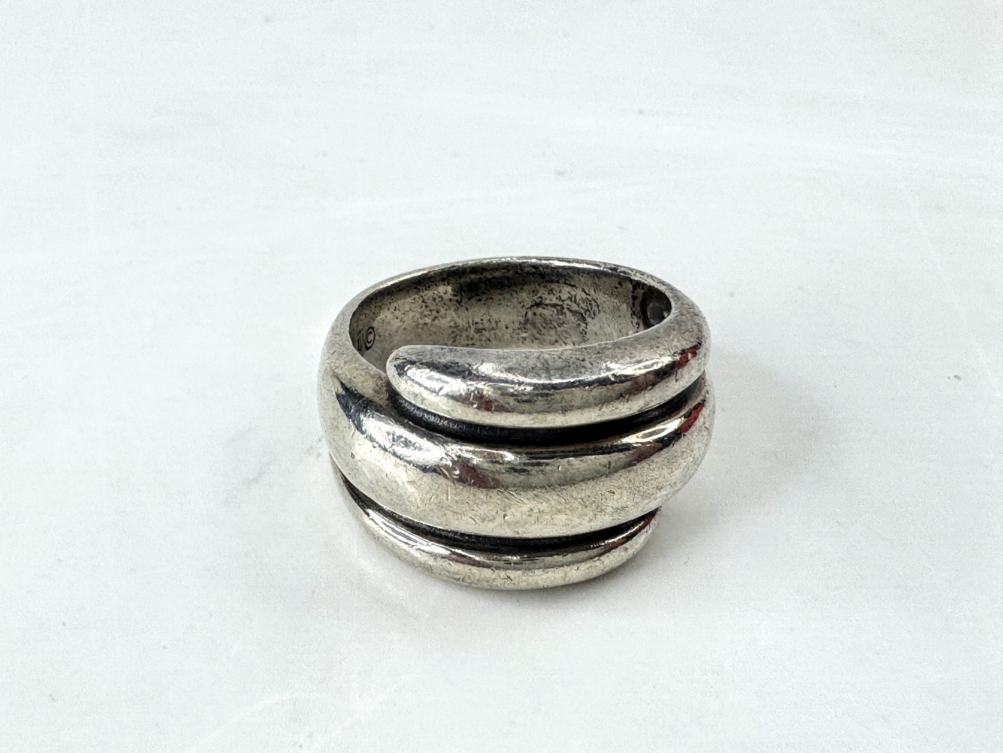 Vintage James Avery Sterling Silver Wide Wrap Band Ring Size 6.5 10.5g  JR1931