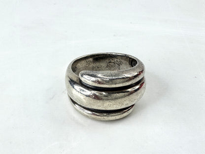 Vintage James Avery Sterling Silver Wide Wrap Band Ring Size 6.5 10.5g  JR1931