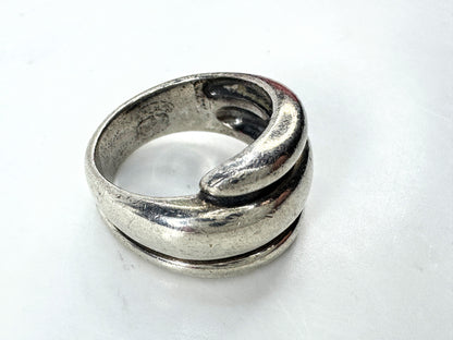 Vintage James Avery Sterling Silver Wide Wrap Band Ring Size 6.5 10.5g  JR1931