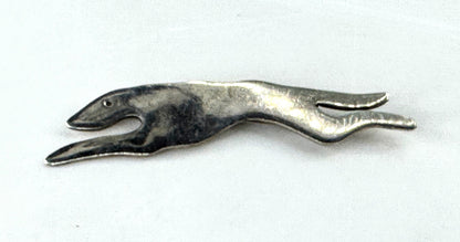 Vintage Mexican 925 sterling silver modernist greyhound dog brooch pin JR1935
