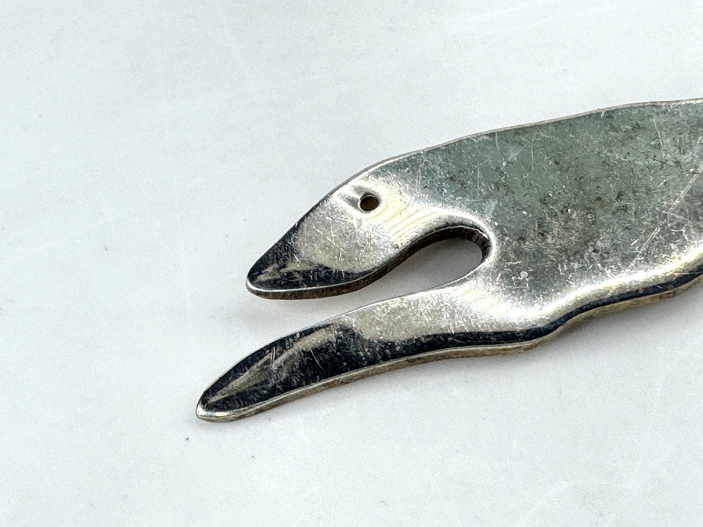 Vintage Mexican 925 sterling silver modernist greyhound dog brooch pin JR1935