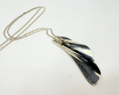 Tiffany & Co Elsa Peretti Sterling Silver Abstract Pendant 18" w/pouch JR1170