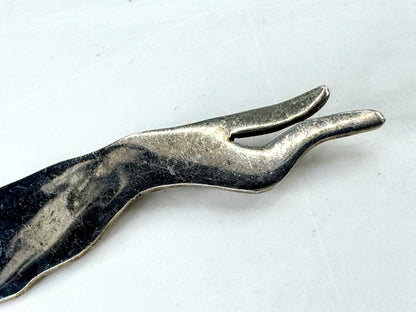Vintage Mexican 925 sterling silver modernist greyhound dog brooch pin JR1935