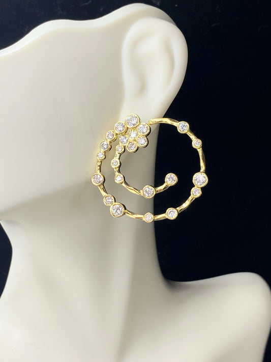 Ippolita Starlet Supernova Earrings in 18K Gold with Diamonds JR8898