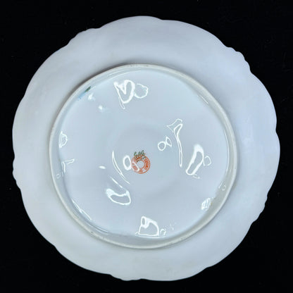 Antique GDA Limoges France floral gold porcelain 5 well oyster plates set A1150