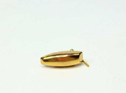 Vintage 1950s 14K Yellow Gold Sampan Boat Charm Pendant JR1144