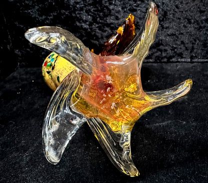 Vintage Italian Murano Glass Phoenix Bird Millefiori Red Yellow Figurine A1162