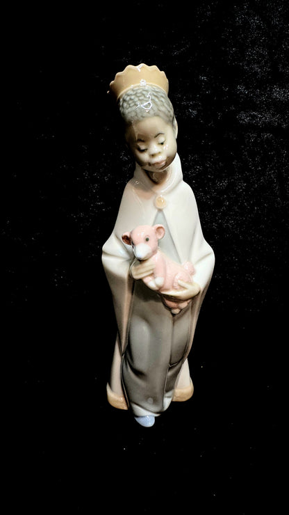Vintage Lladró Black Legacy King Balthasar Nativity Gloss Figurine Spain A1163