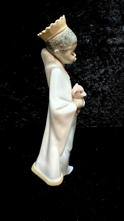 Vintage Lladró Black Legacy King Balthasar Nativity Gloss Figurine Spain A1163