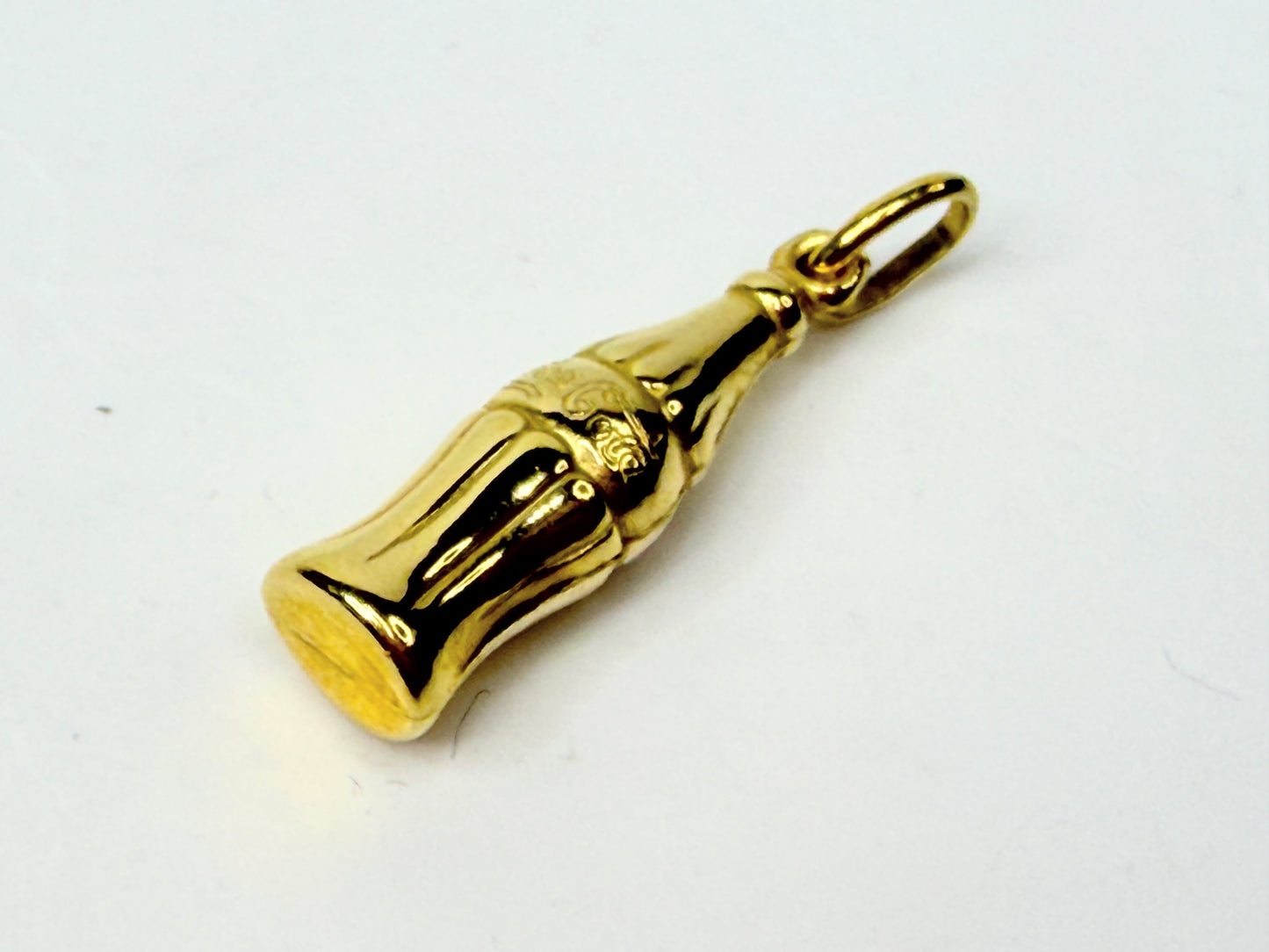 Vintage 14K Gold Coca-Cola Bottle Charm Mini Pendant JR1199
