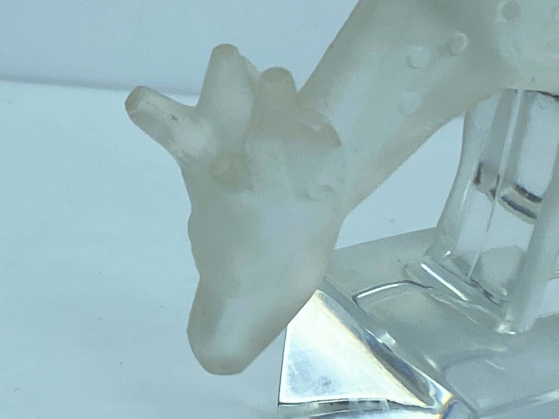 Lalique Frosted Glass Deer Paperweight, Forest Animal Figurine A305