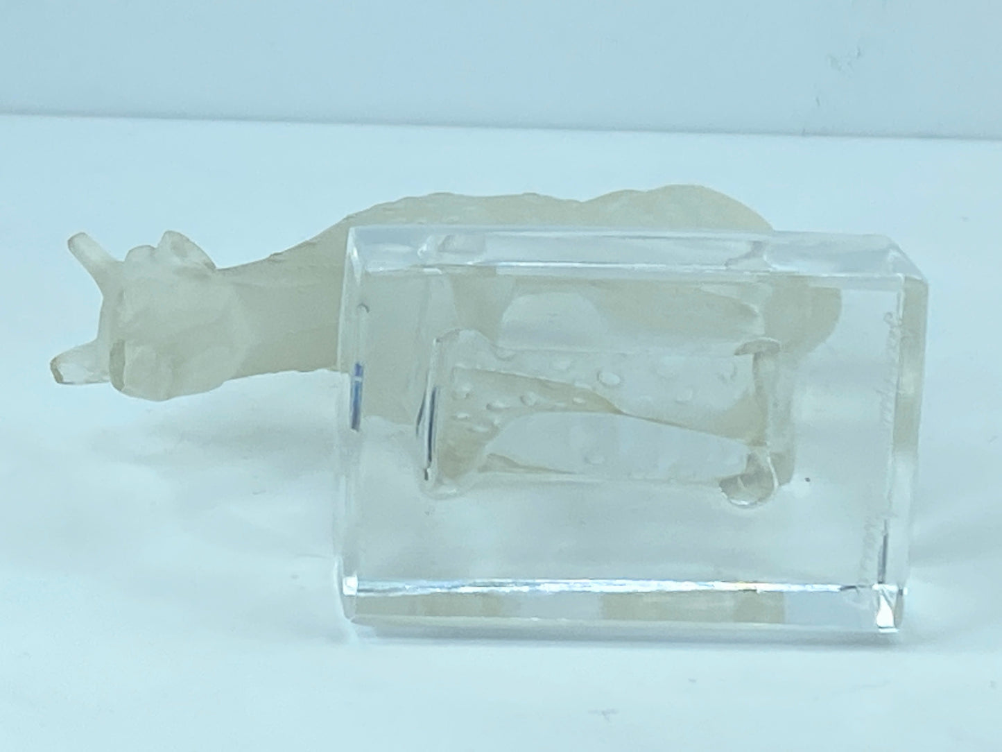 Lalique Frosted Glass Deer Paperweight, Forest Animal Figurine A305
