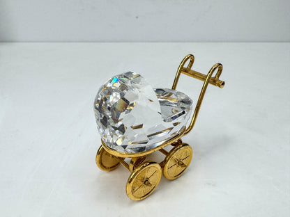 Vintage Swarovski Crystal Memories baby carriage pram Martin Zendron boxed S302
