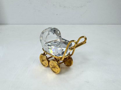 Vintage Swarovski Crystal Memories baby carriage pram Martin Zendron boxed S302