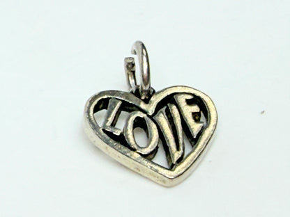 James Avery Love Heart Charm Retired Sterling Silver JR1149