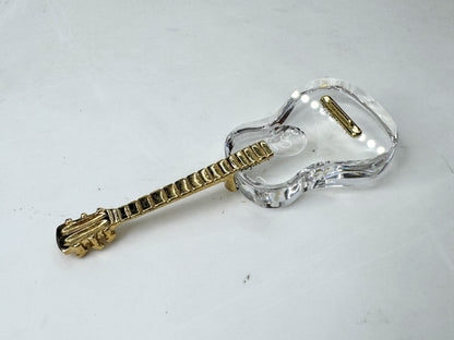Vintage Swarovski Crystal Memories gold guitar Martin Zendron original box S303