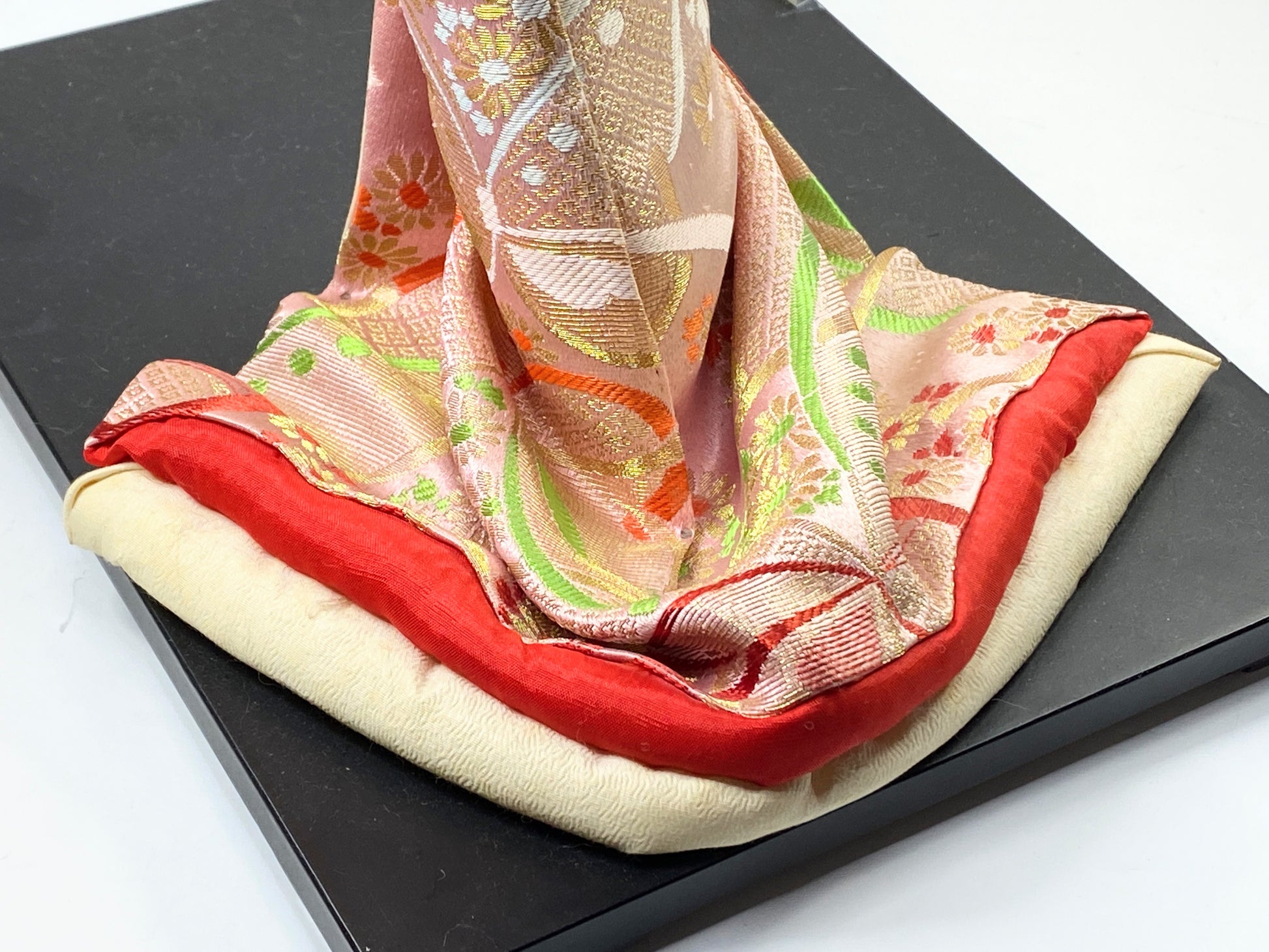 Japanese Yaegaki Kimono Geisha Maiko Kabuto Oyama Doll- 舞扇 20" c1950 A298