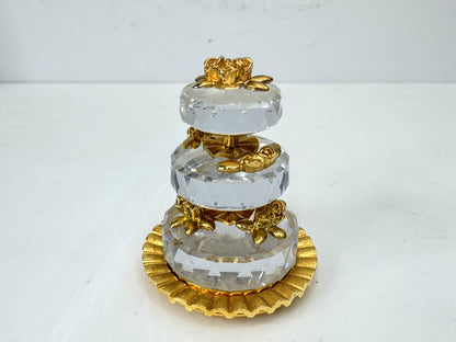 Vintage Swarovski Crystal Memories Wedding Cake Gold 235249 Original Box S304